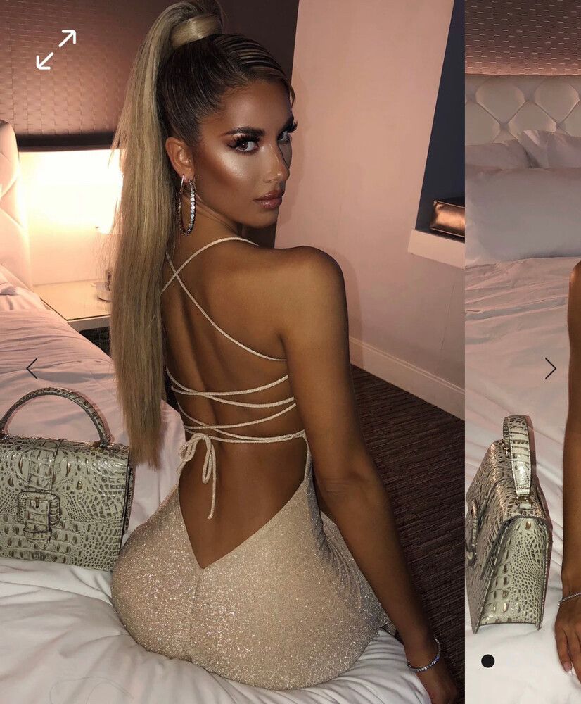 Babyboo Fashion - Miley Maxi Dress - Gold Sparkle on Designer Wardrobe