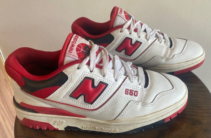 New Balance 550 White Red Sneakers