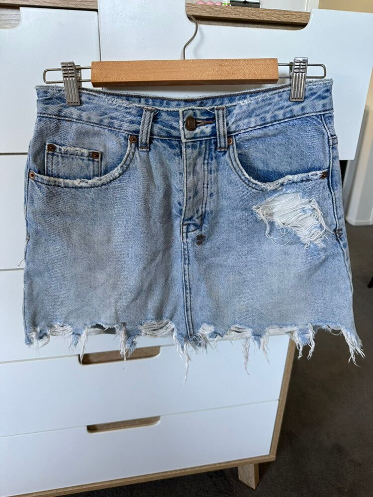 Ksubi Mini Denim Skirt