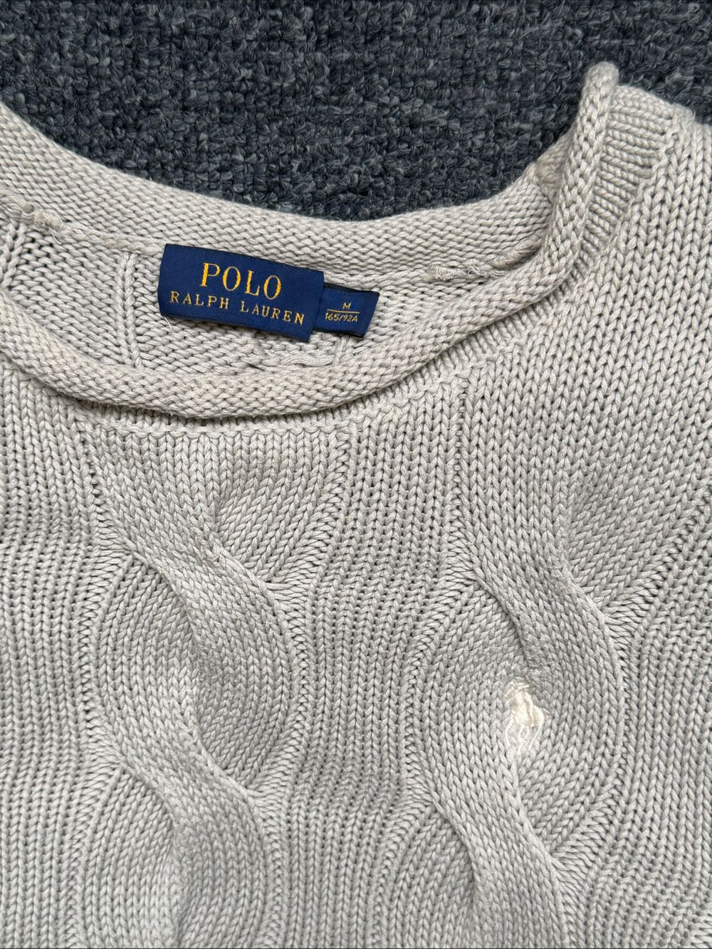 Polo Ralph Lauren Beige Cable Knit Jumper