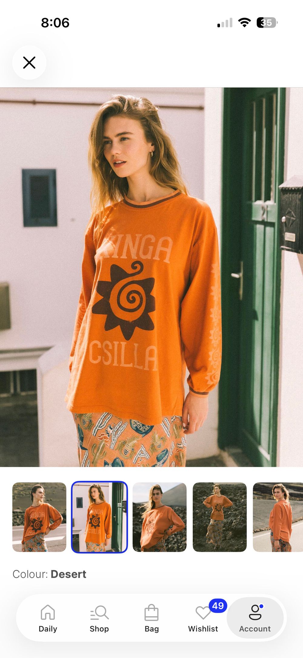 Kinga Csilla Agave Roses Long Sleeve Tee