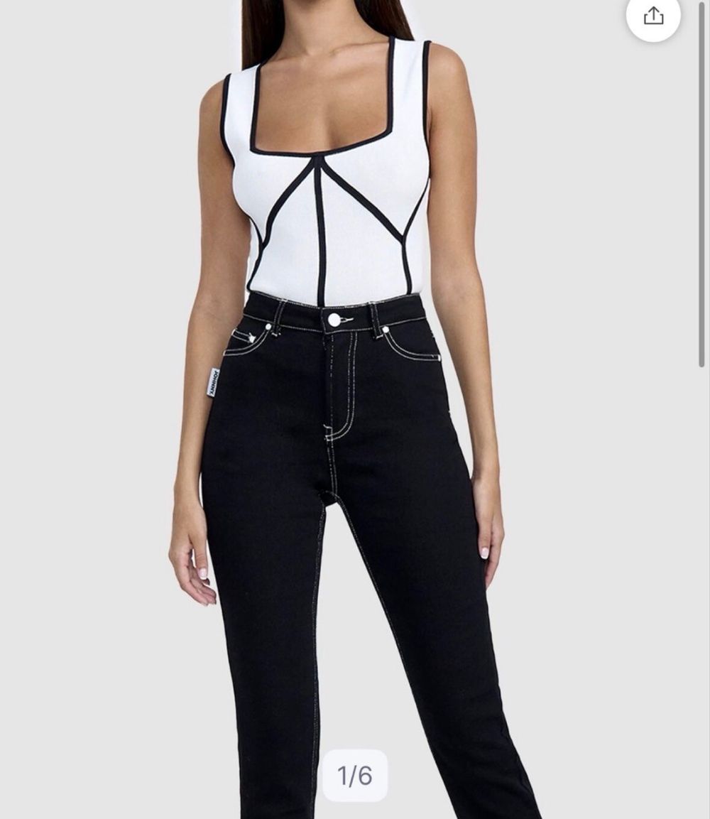 by Johnny Calina contrast knit top
