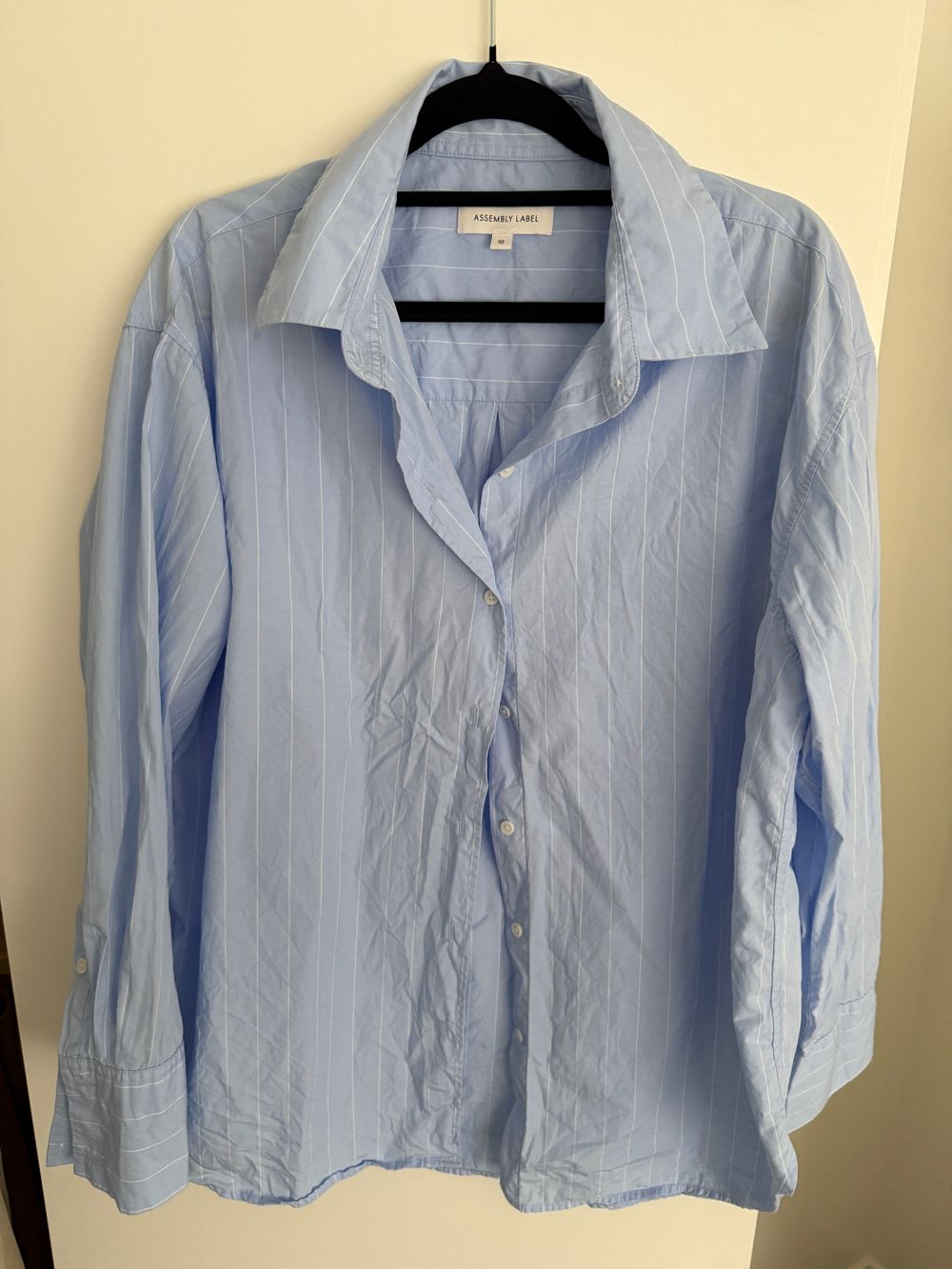 Assembly Label Blue Striped Shirt