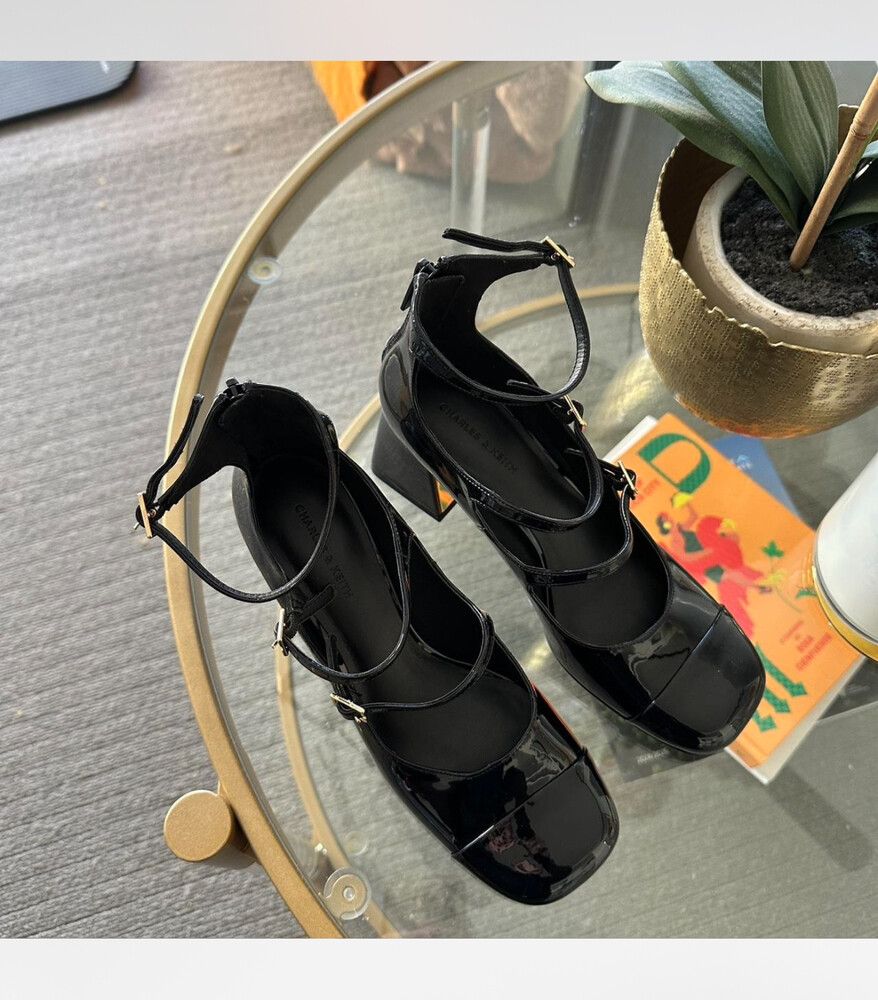 Charles & Keith Triple Strap Mary Jane Heels