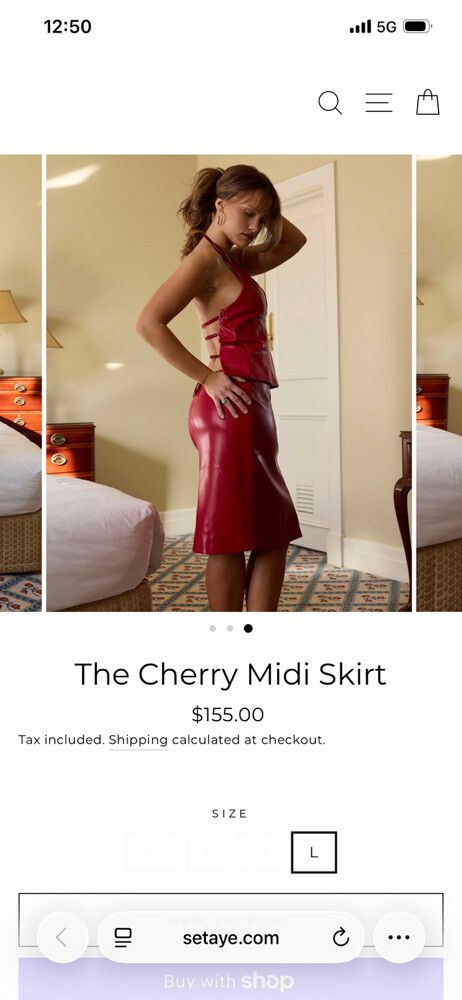 The Cherry Midi Skirt (S)