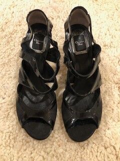 Christian Dior Black Mesh Cage Heels