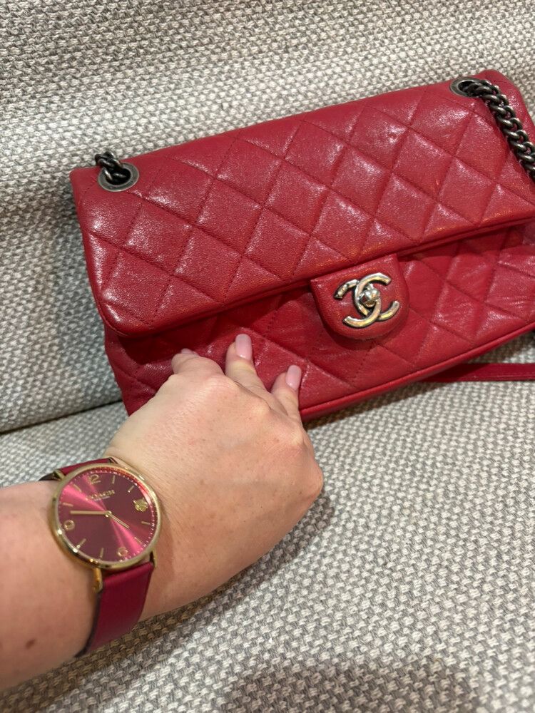 👜 Chanel “31 Rue Cambon” Quilted Flap Bag – Red Lambskin (RARE VINTAGE)