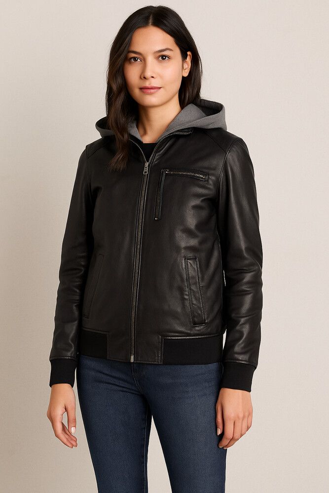 ジャケット・アウター Marc Jacobs leather hoodie Marc By Marc Jacobs - 🧥 Marc by Marc Jacobs Lamb Leather