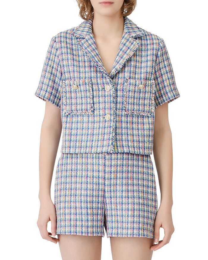🧵 MAJE Paris Multicolour Tweed Co-ord Set – Size 1 (NZ 6–8