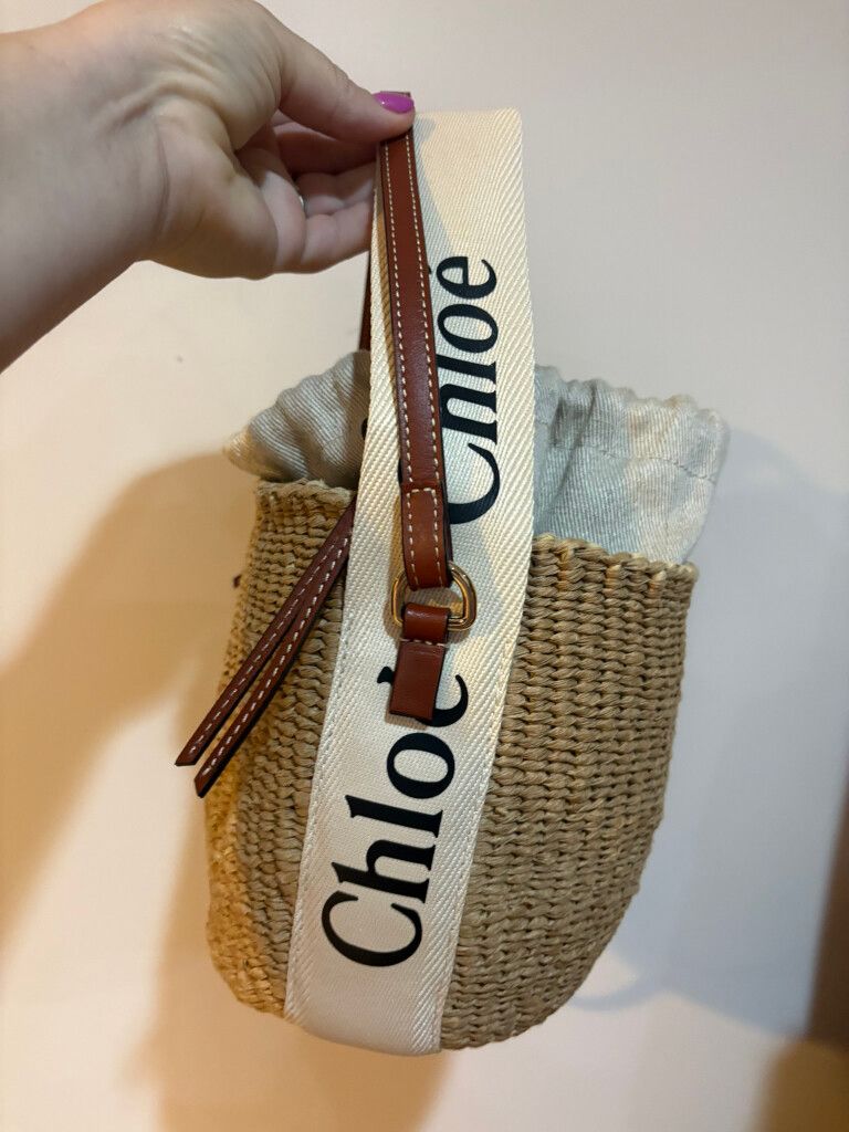 Chloé Tan Woven Basket Bag