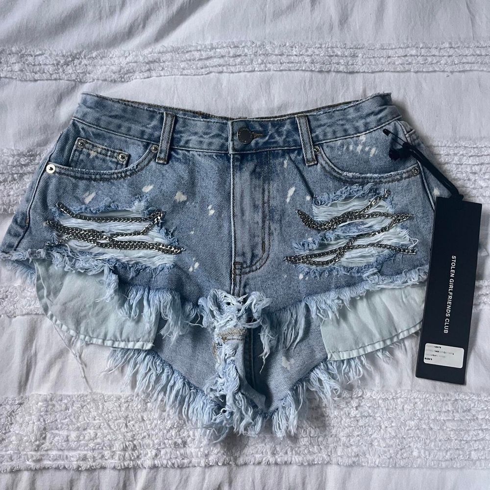 Stolen Girlfriends Club Blue Denim Shorts