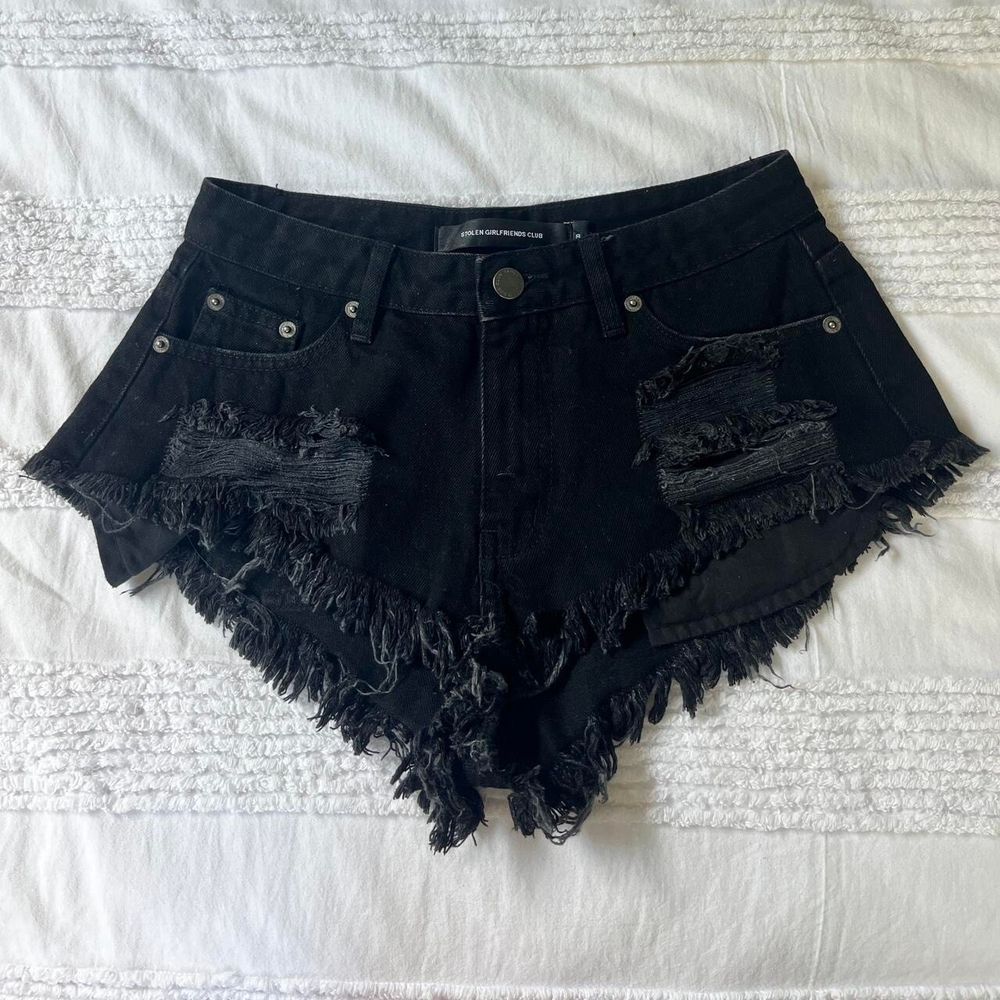 Stolen Girlfriends Club Black Denim Shorts