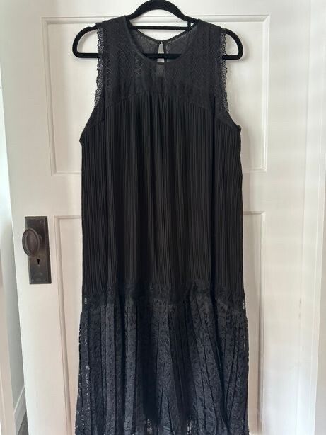 Anthropologie - Anthropologie Black Lace Midi Dress UK16 on Designer  Wardrobe