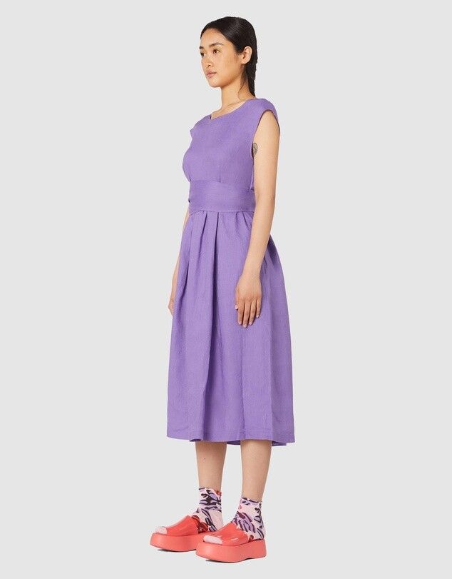 open lace back dress Gorman Dress 14 / Deep Blue/Lavender Multi main image 1