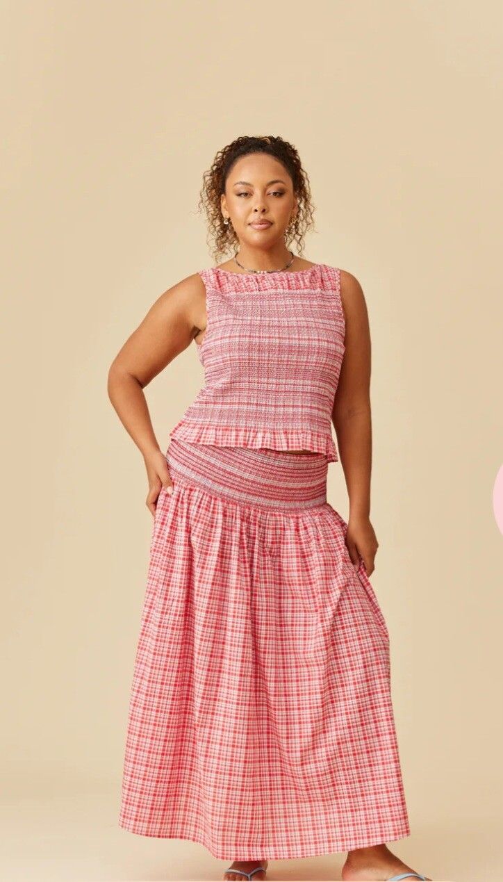 Anastasia Red Maxi Skirt