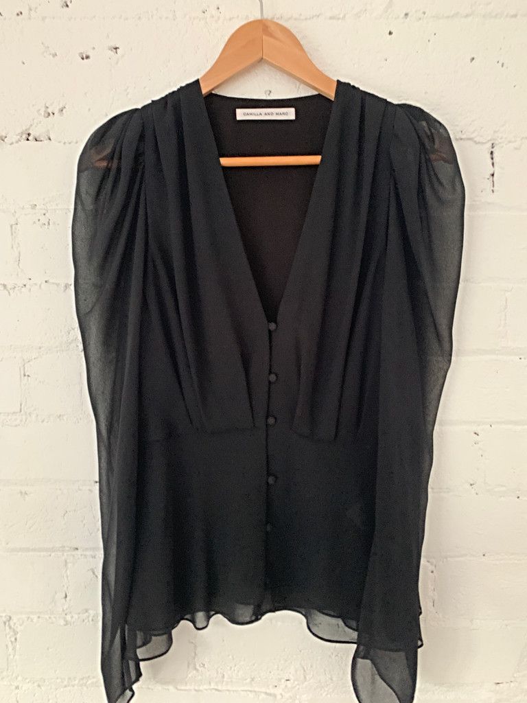 Camilla and Marc (C&M) - Catalina Deep V Blouse on Designer Wardrobe