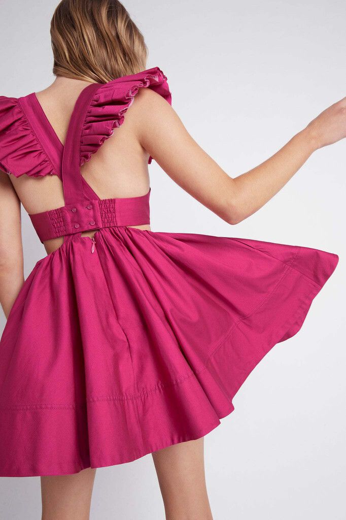 Aje midsummer fuschia Pink Mini Dress Sz 8 AU/UK (4 US)