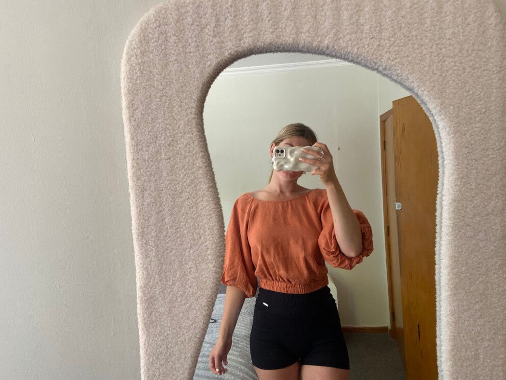 Re:union Label Orange Top