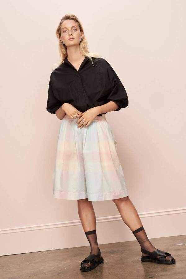 Kowtow dusk shorts - pastel check