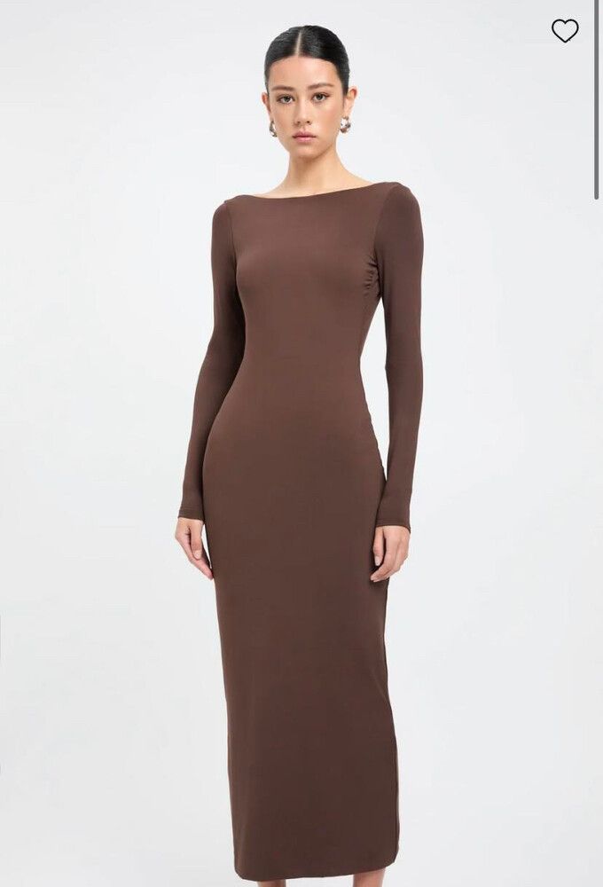 knee length dresses for ladies Kookai Brady Long Sleeve Top & Midi Skirt Set Blue Size 36 (8)