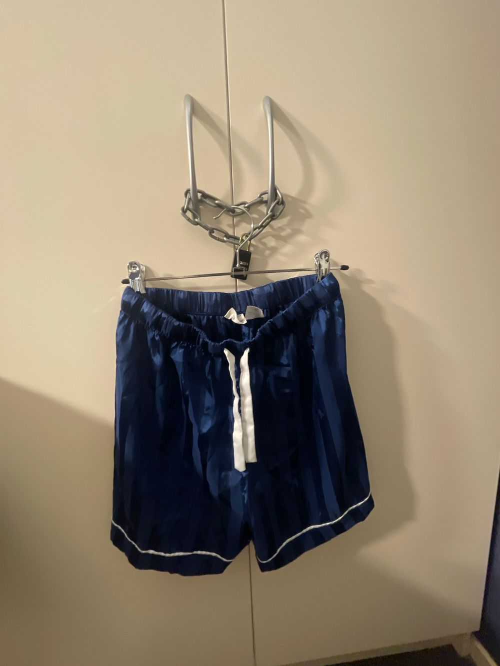 Peter Alexander Navy Satin Shorts