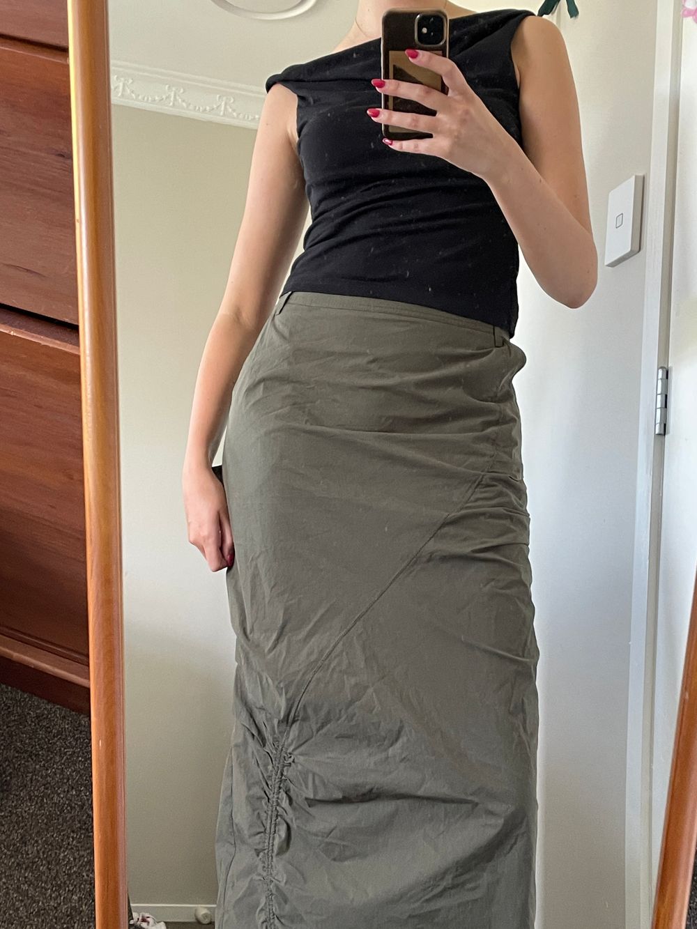 Khaki Cargo Skirt
