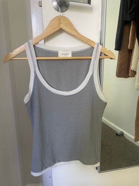DISSH Grey White Tank Top