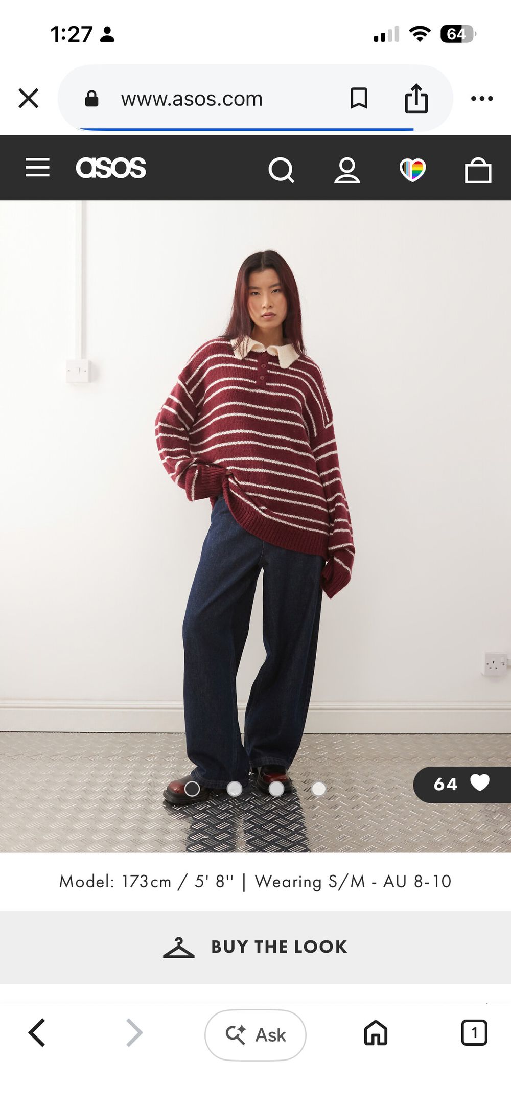 Lioness Red Striped Knit Polo - Currently $132 on ASOS