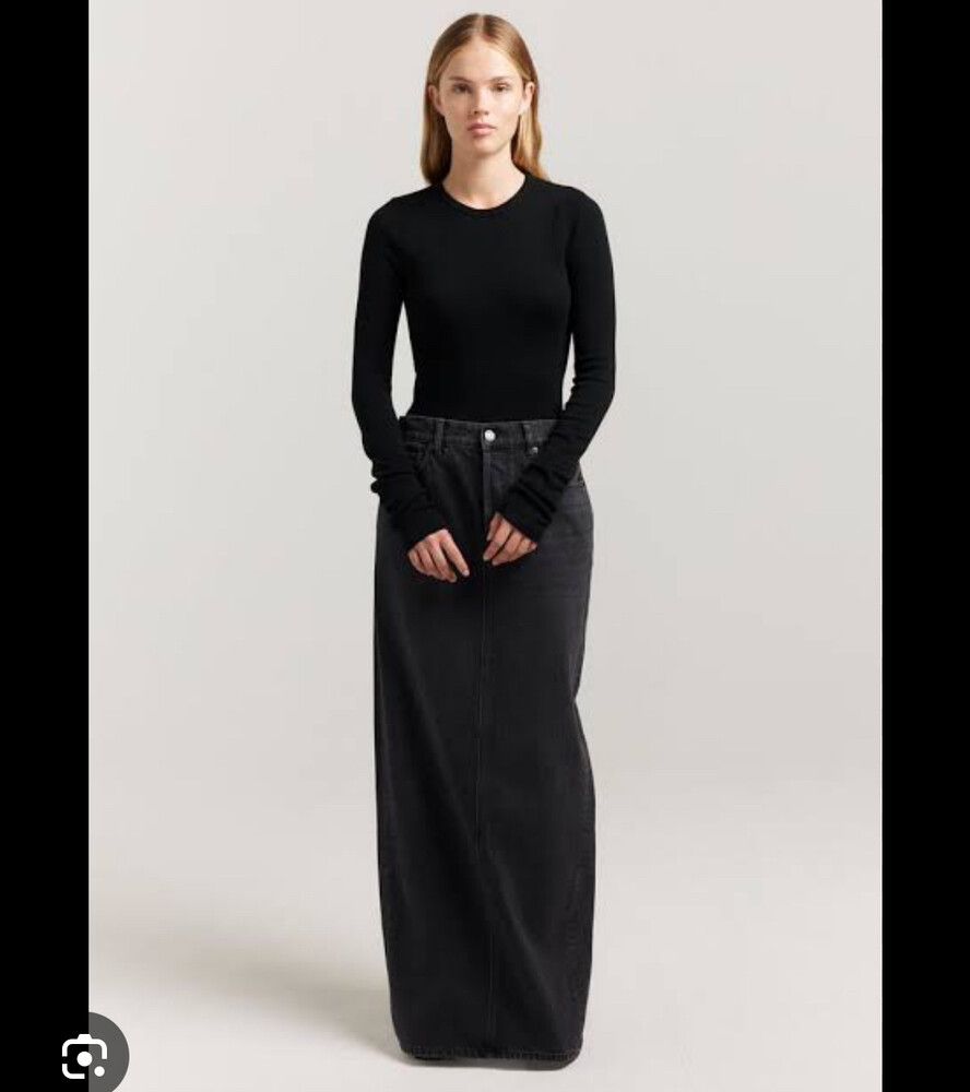 Henne Denim Maxi Skirt