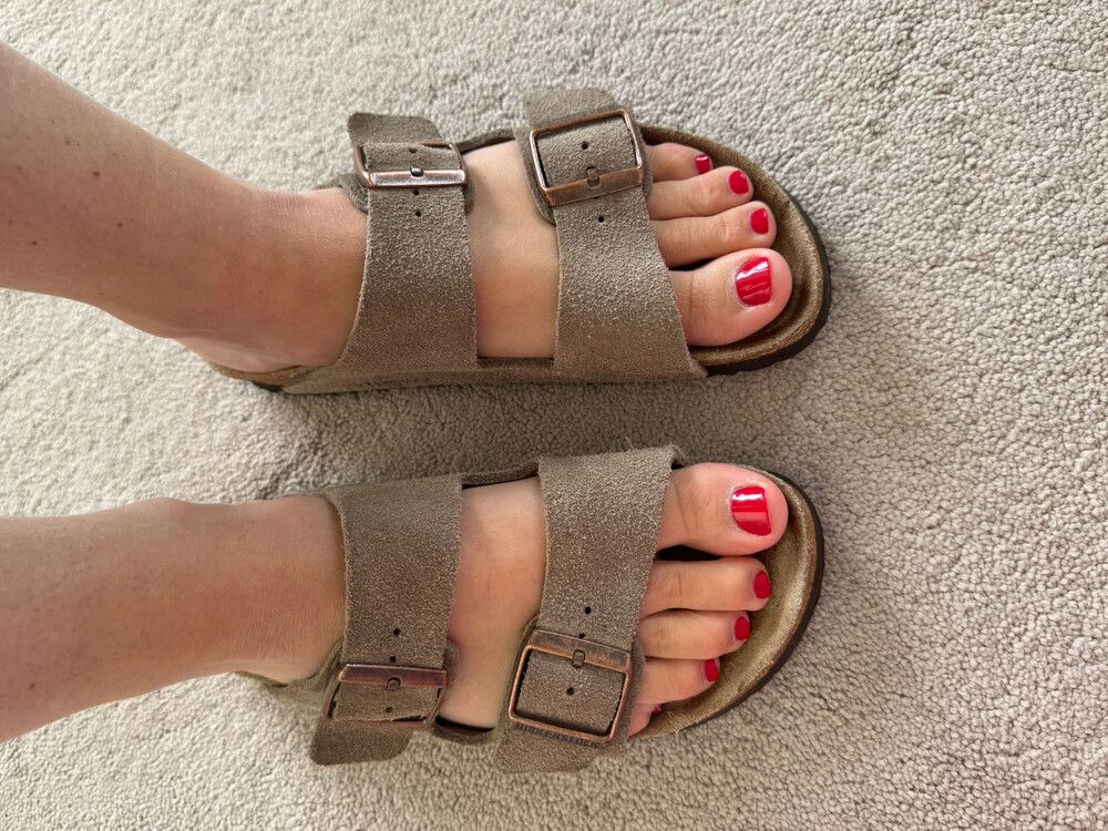 Birkenstock Arizona Khaki Suede Sandals