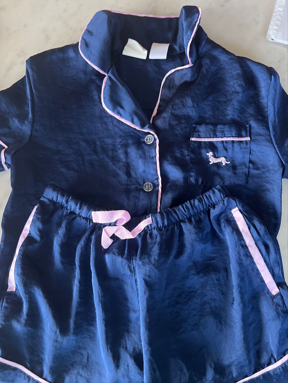 Peter Alexander Navy Pink Pajama Set Size 8 jnr