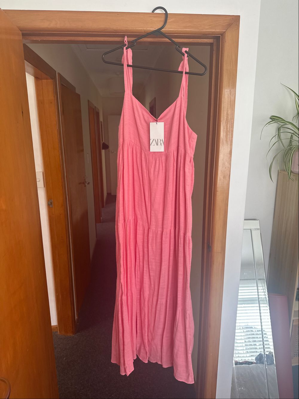open lace back dress Fuchsia Floral Jacquard Mini Dress - Mini Dresses main image 0