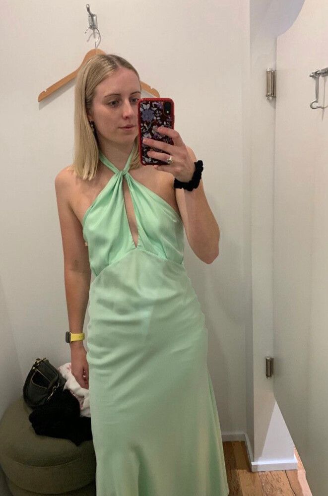 green emerald velvet dress Maggie Marilyn Weak In The Knees Dress Driftwood Green
