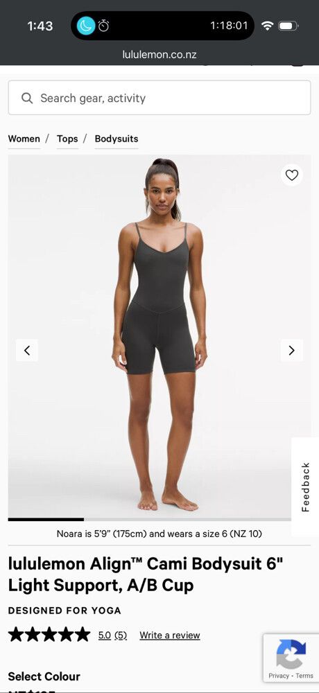 Lululemon Align Cami Bodysuit US6