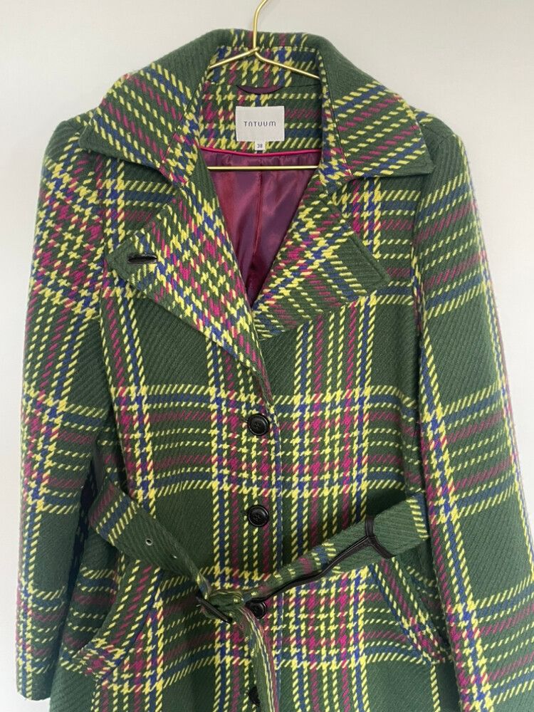 Tatuum Green Plaid Coat