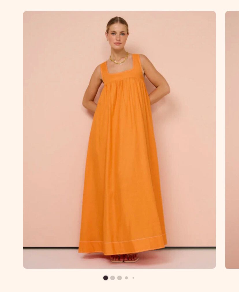 hansen and gretel orange dress Hansen & Gretel - Carlos Maxi Dress in Melon