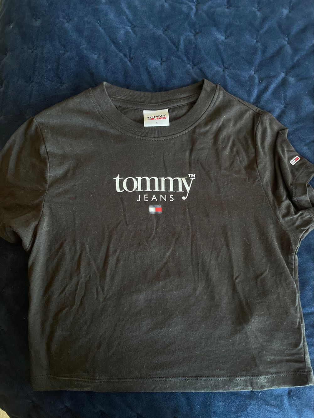 Tommy Jeans Black Cropped T-Shirt