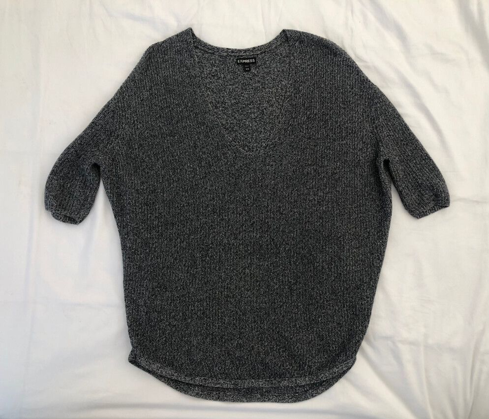 Express Grey Charcoal Jumper Size: XS