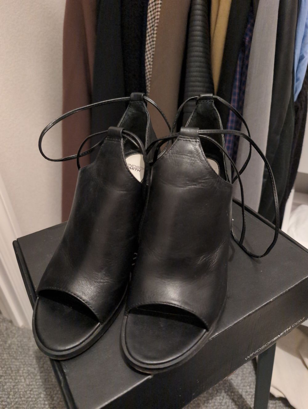 Black block heels