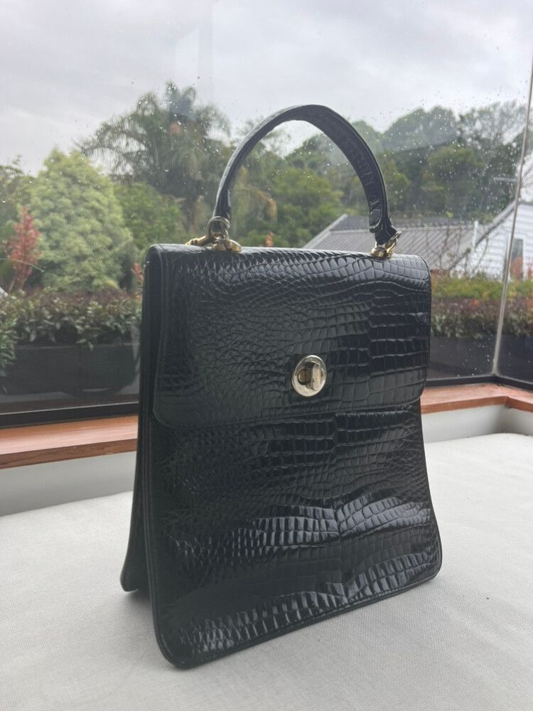 Black Patent Bag
