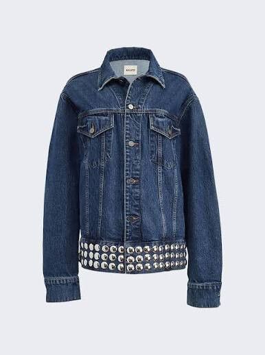 Khaite Grizzo Blue Denim Jacket