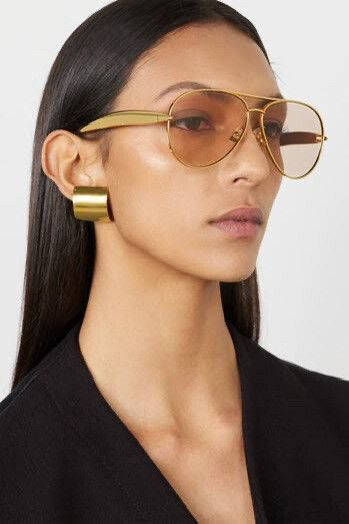 Bottega Veneta Sardine Aviator Sunglasses