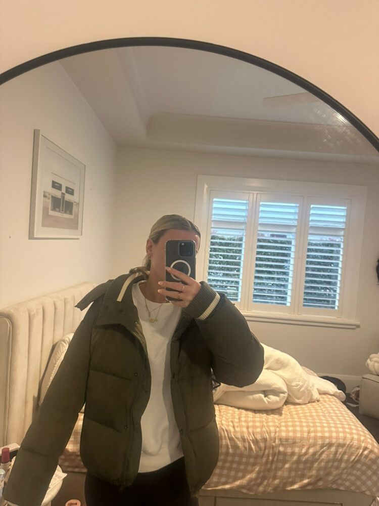 Ena Pelly Khaki Puffer Jacket