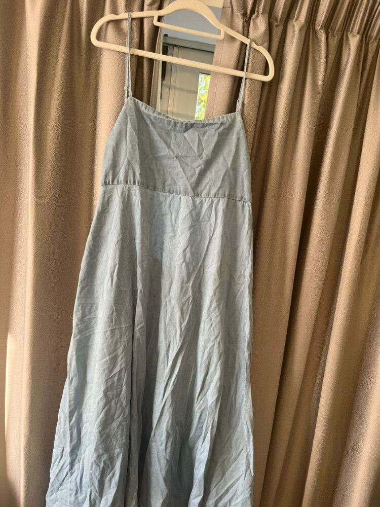 kmart denim dress Can we take a moment for this dress! Love love love this from @kmartaus , Details are : , - Strapless Denim Midi Dress $35, - 18k Figaro Chain Necklace $15, - Everyday Crescent Crossbody Bag $15 ,