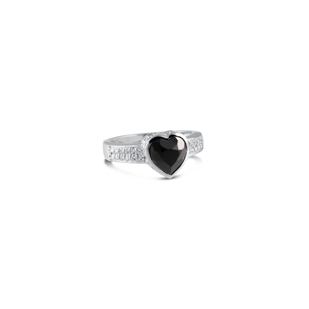 SILVER925 HEART ONYX RING/シルバー/リング SILVER925 HEART ONYX DESIGN RING/シルバーリング