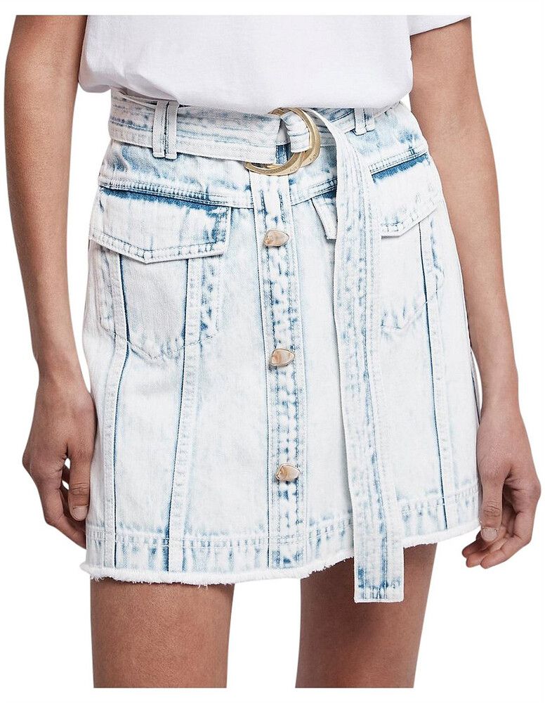 Aje Arlow Denim Mini Skirt