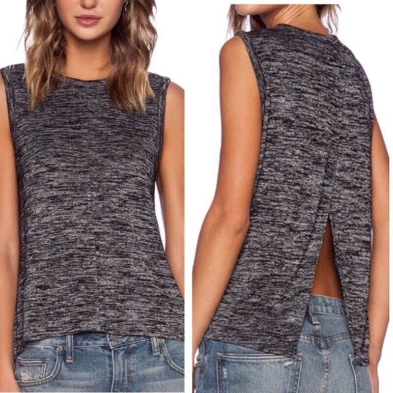 Rag and Bone Nicole Heather Navy Split Tank