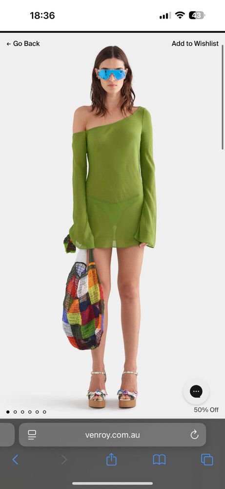 Venroy One Shoulder Silk Mini