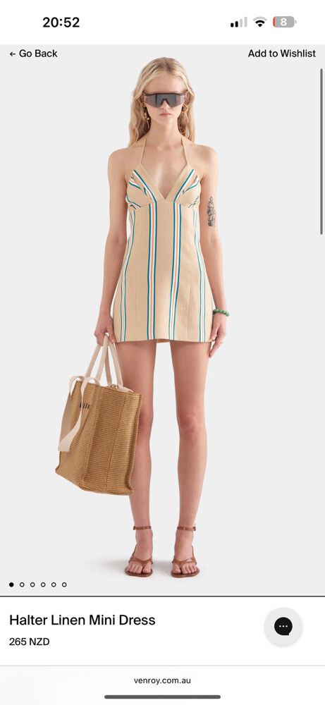 Venroy Linen Halter Mini
