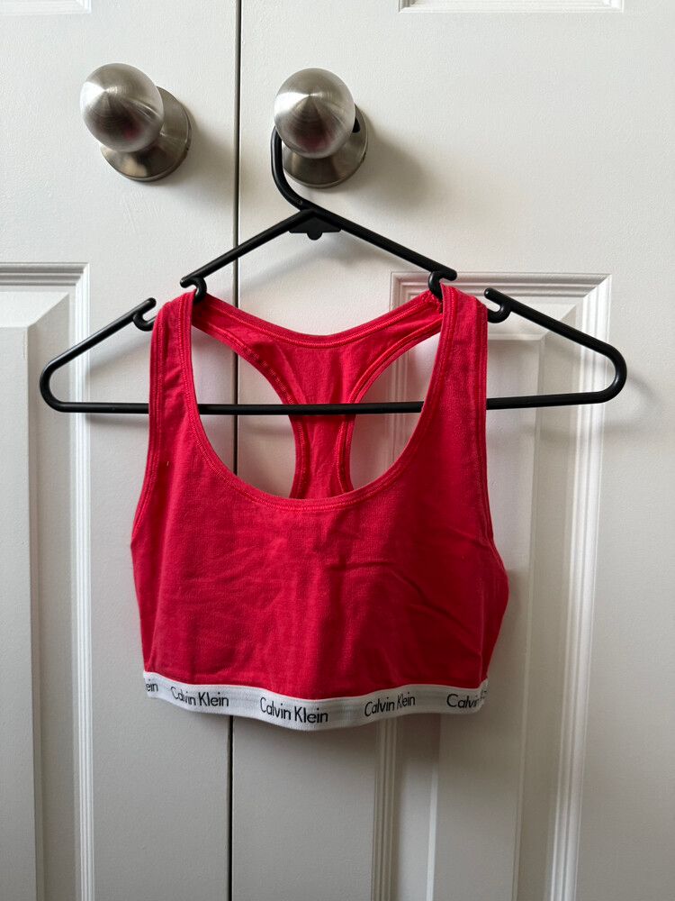 Calvin Klein Red Crop Bra
